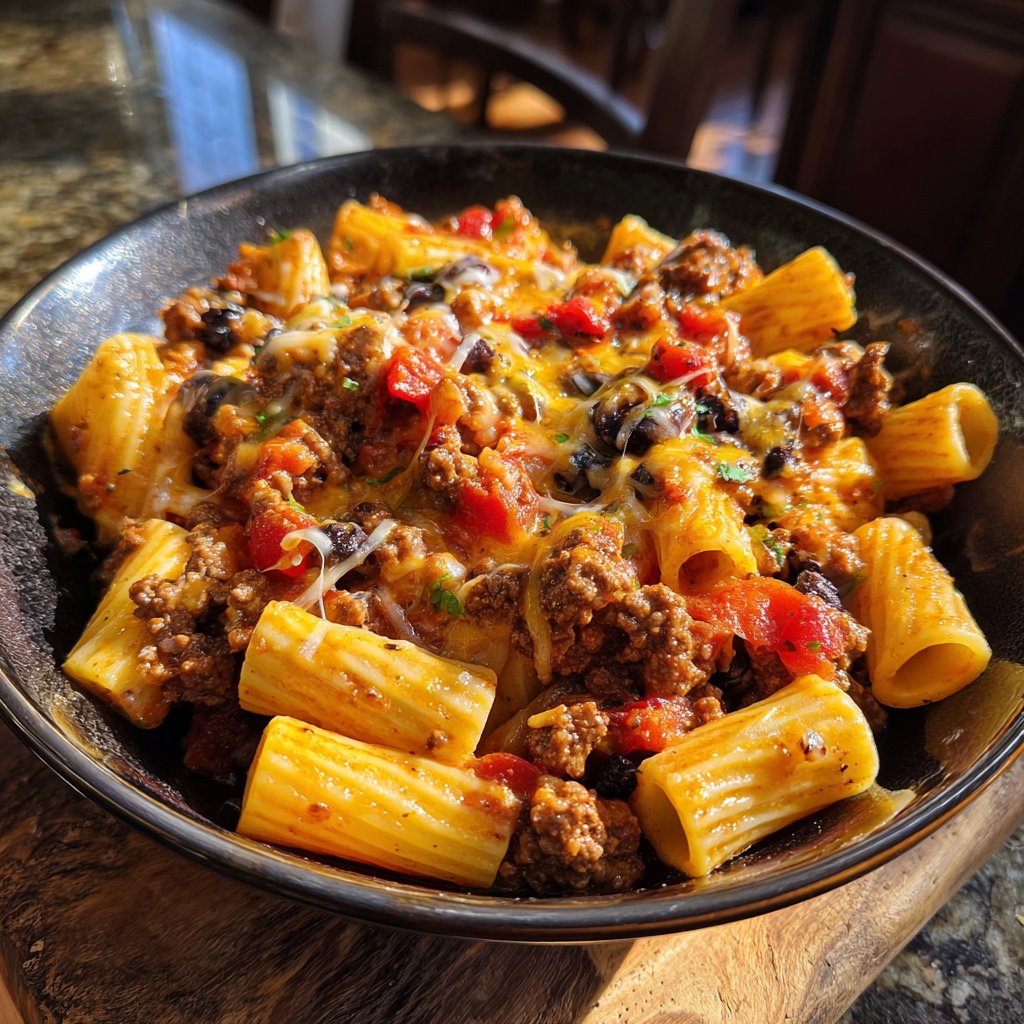 One-Pot Taco Pasta Paradise
