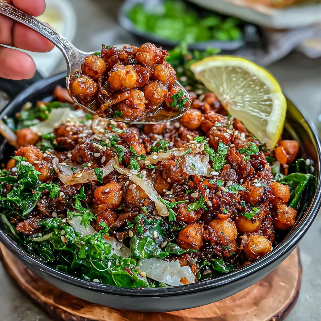Turmeric-Roasted Chickpea & Kale Bowl