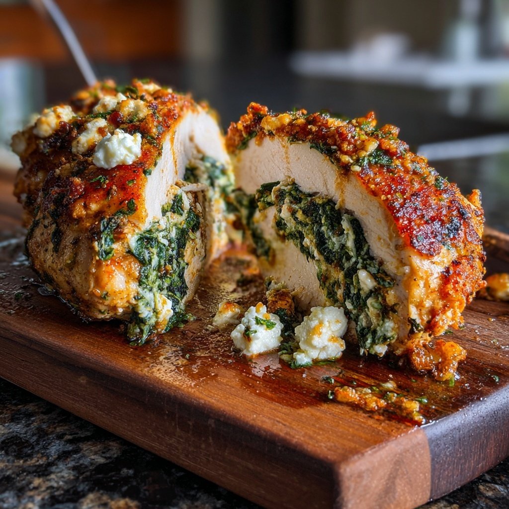 Spinach Feta Stuffed Chicken Breast