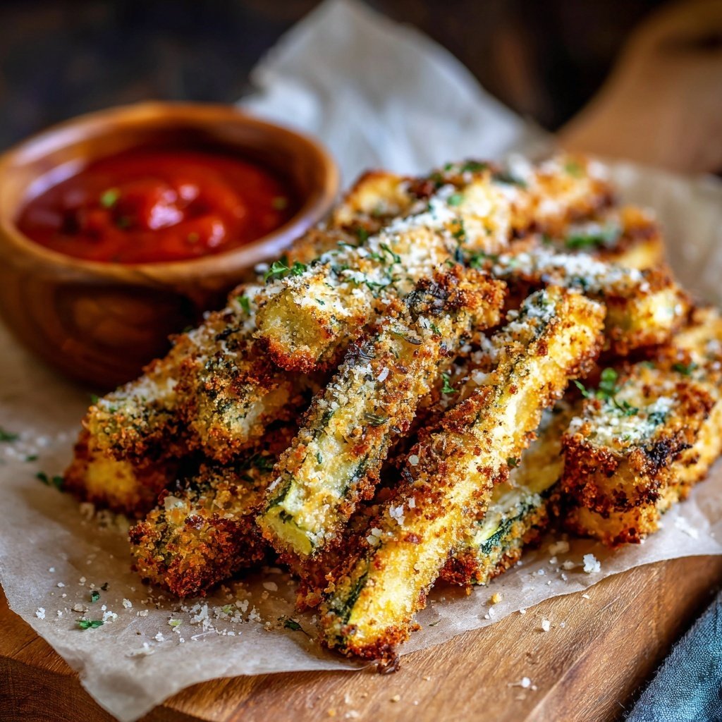 Baked Zucchini Parmesan Fries