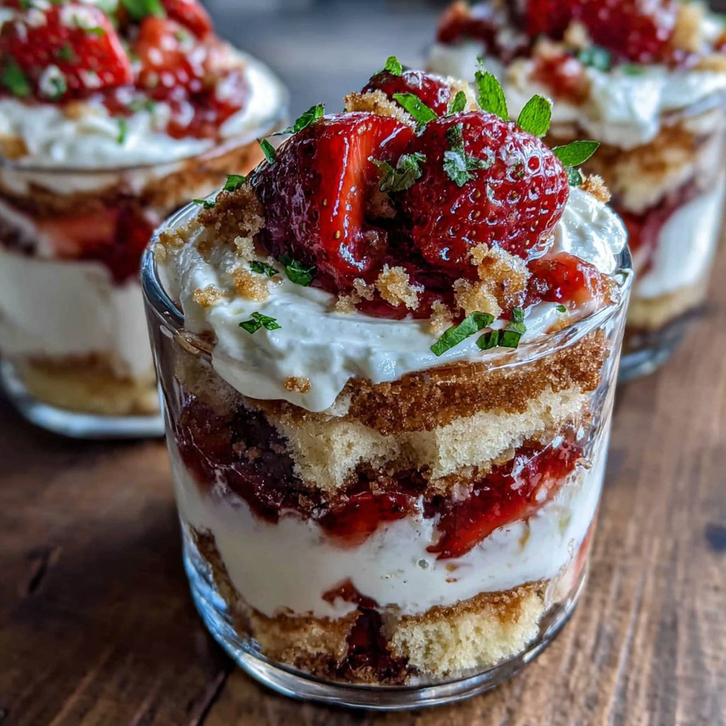 Decadent Strawberry Trifle Parfaits