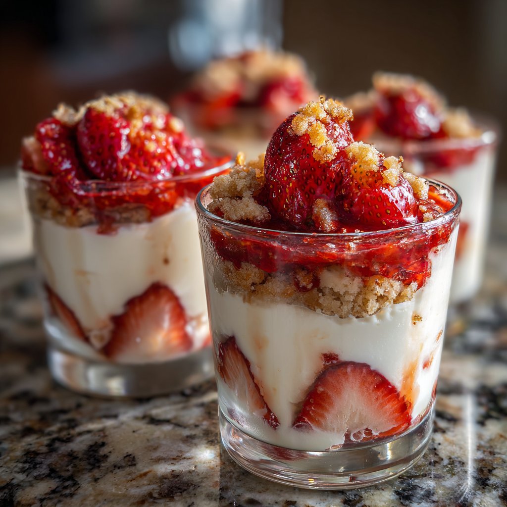 Strawberry Shortcake Yogurt Cups