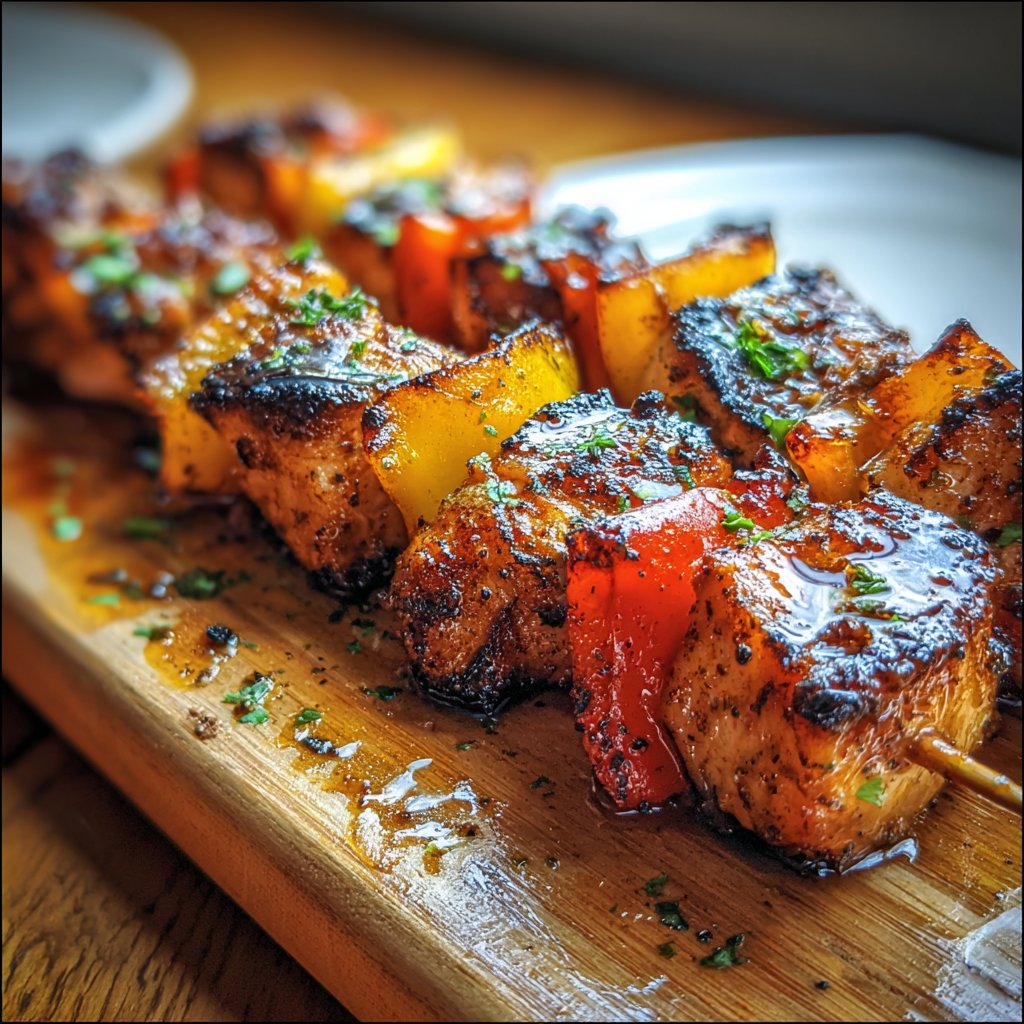 Sweet and Smoky Salmon Skewers